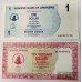 ZIMBABWE 2005-2007 . ONE 1 and TEN THOUSAND 10,000 DOLLARS BANKNOTES